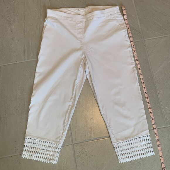 White Ankle Pants Size 10 Rachel Zoe - Picture 4 of 4
